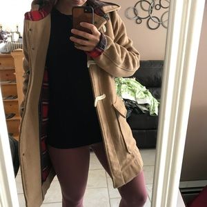 Medium Length Tan Peacoat